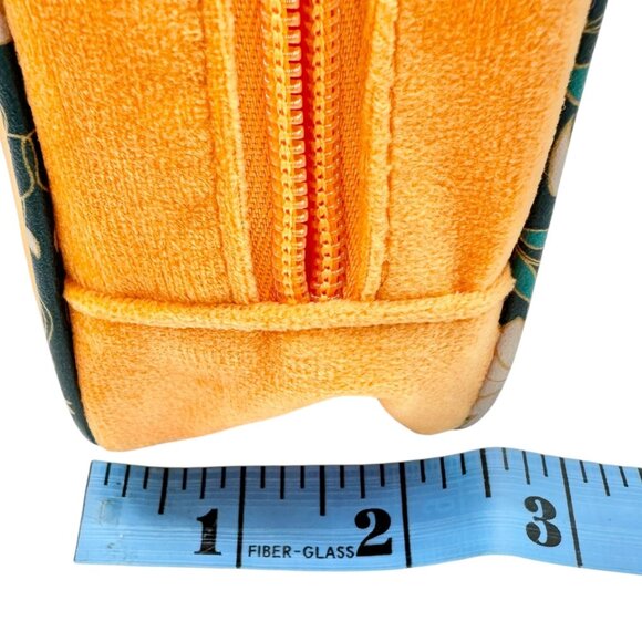 Bath & Body Works Orange Fox-Shaped Cosmetic Bag 6x6x2.5 Poly With Vinyl Trim - Picture 11 of 11